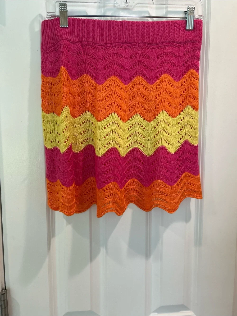 New Beach Riot Boho Crochet Chevron Beach Cover-Up Skirt  Swim Cover-Up